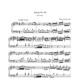 Ноты Antonio Soler - Sonata No. 68 in E major - предпросмотр
