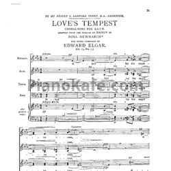 Ноты Эдуард Элгар - Love`s tempest (Op. 73) - предпросмотр