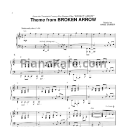 Ноты Hans Zimmer - Theme from Broken arrow - предпросмотр