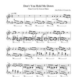 Ноты Alan Walker & Georgia Ku - Don't you hold me down - предпросмотр