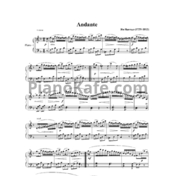 Ноты Я. Ванхаль - Andante фа мажор