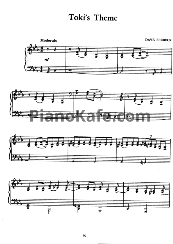 Ноты Dave Brubeck - Love ballade - PianoKafe.com