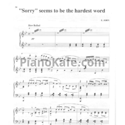 Ноты Elton John - Sorry seems to be the hardest word (Версия 2) - предпросмотр
