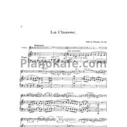 Ноты Пабло де Сарасате - Охота (Соч. 44) - предпросмотр