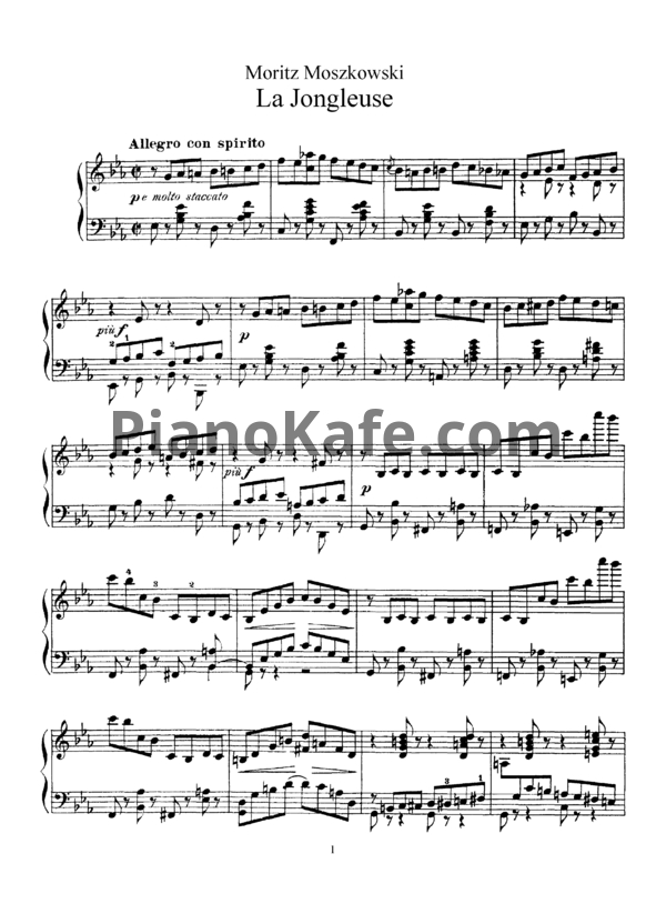 Ноты Мориц Мошковский - La longleuse - PianoKafe.com