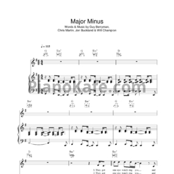 Ноты Coldplay - Major minus - предпросмотр