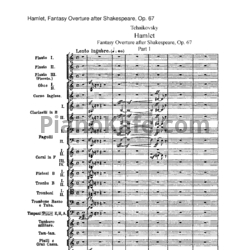 Ноты П. Чайковский - Увертюра "Гамлет" Op.67 (Партитура) - предпросмотр
