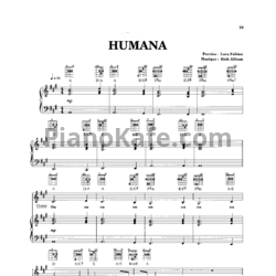 Ноты Lara Fabian - Humana - предпросмотр