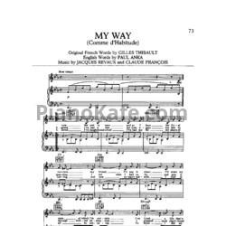Ноты Frank Sinatra - My way (Comme d'habitude) - предпросмотр