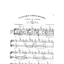 Ноты Луи Моро Готшалк - Printemps d'amour (Op. 40) - предпросмотр