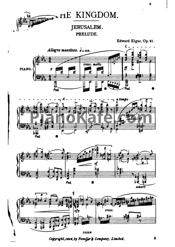 Ноты Эдуард Элгар - Королевство (Op. 51) - PianoKafe.com