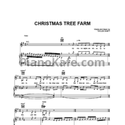 Ноты Taylor Swift - Christmas tree farm - предпросмотр
