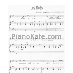 Ноты Mylene Farmer - Les mots - предпросмотр