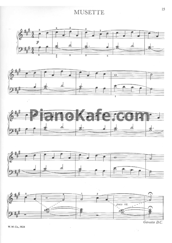 Ноты William Gillock - Musette - PianoKafe.com