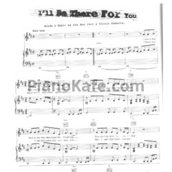 Ноты Bon Jovi - I'll be there for you - предпросмотр