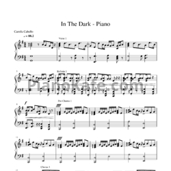 Ноты Camila Cabello - In the dark - предпросмотр