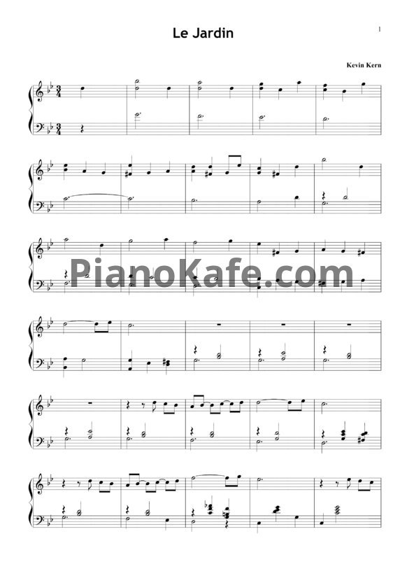 Ноты Kevin Kern - Le Jardin - PianoKafe.com
