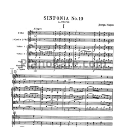 Ноты Йозеф Гайдн - Симфония №10 ре мажор (Партитура) - предпросмотр