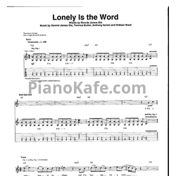 Ноты Black Sabbath - Lonely is the word (Guitar tabs & Voice) - предпросмотр