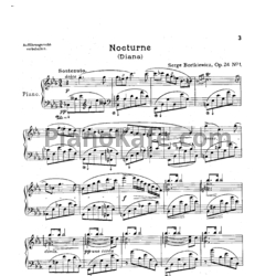 Ноты С. Борткевич - Три пьесы (Op. 24) - предпросмотр