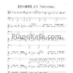Ноты Kalafina - Oblivious - предпросмотр