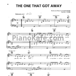 Ноты Pink - The one that got away - предпросмотр