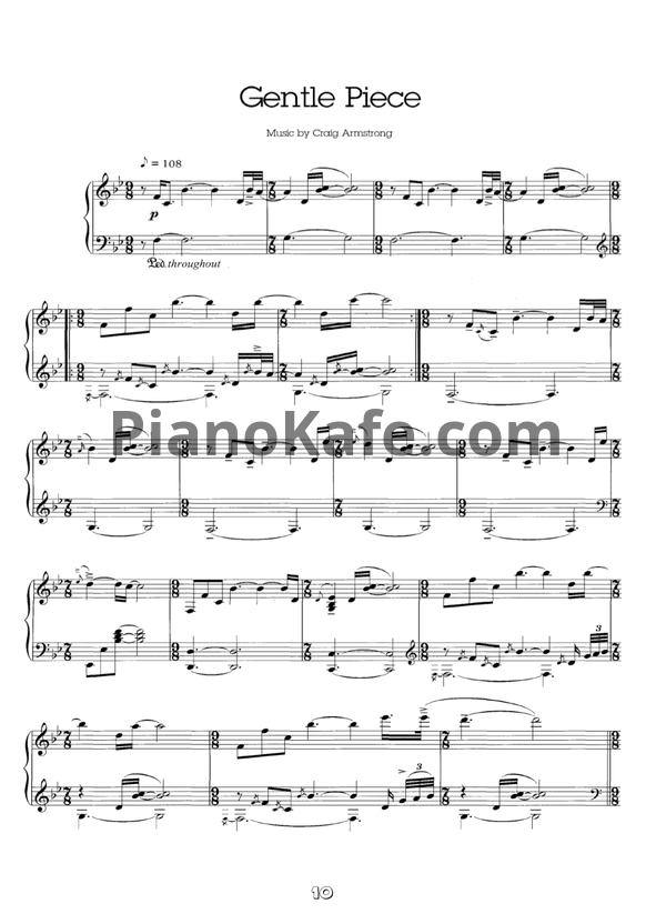 Ноты Craig Armstrong - Gentle Piece - PianoKafe.com