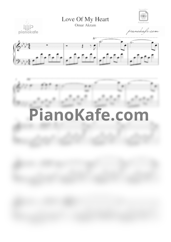 Ноты Omar Akram - Love of my heart - PianoKafe.com