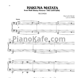 Ноты Elton John - Hakuna Matata (для 2 фортепиано) - предпросмотр