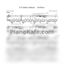 Ноты Paul de Senneville - A comme amour - предпросмотр