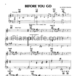 Ноты George Benson - Before you go - предпросмотр