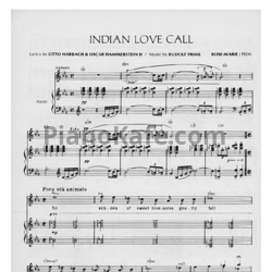 Ноты Rudolf Friml - Indian love call (Клавир) - предпросмотр