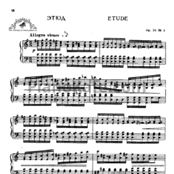 Ноты Антон Рубинштейн - Этюд (Op.23, №2) - предпросмотр