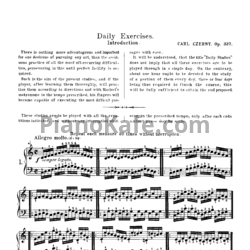 Ноты Карл Черни - Ежедневные упражнения (Оp. 337) - предпросмотр