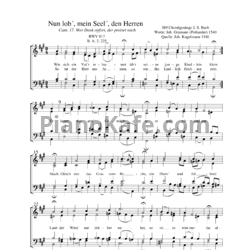 Ноты И. Бах - Nun lob', mein Seel', den Herren (BWV 017) - предпросмотр
