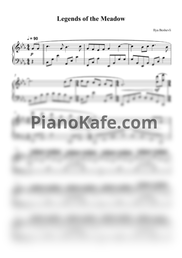 Ноты Ilya Beshevli - Legends of the Meadow - PianoKafe.com