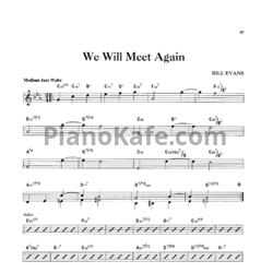 Ноты Bill Evans - We will meet again - предпросмотр