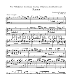 Ноты Д. Скарлатти - Соната K169/L331 - предпросмотр