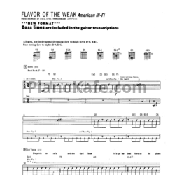 Ноты American Hi-Fi - Flavor of the weak