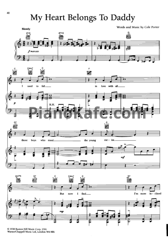 Ноты Ella Fitzgerald - My heart belongs to daddy - PianoKafe.com