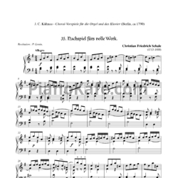 Ноты Кристиан Фридрих Шале - Nachspiel furs volle Werk - предпросмотр