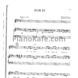 Ноты Queen - Fun it - предпросмотр