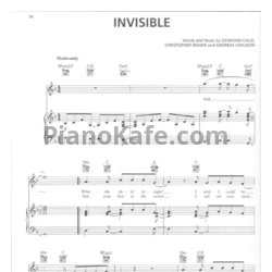 Ноты Clay Aiken - Invisible