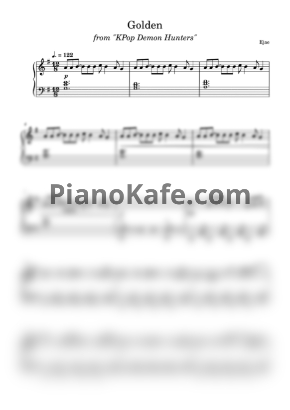 Ноты Huntr/x - Golden - PianoKafe.com