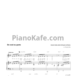 Ноты Antonio Carlos Jobim & Aloysio de Oliveira - De você eu gosto - предпросмотр