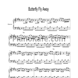 Ноты Miley Cyrus - Butterfly fly away - предпросмотр