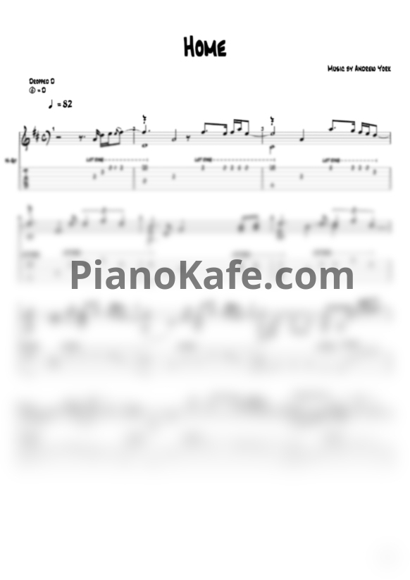 Ноты Andrew York - Home - PianoKafe.com