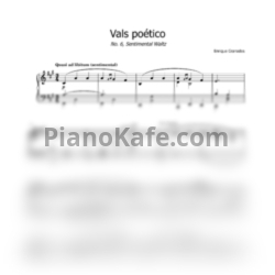 Ноты Энрике Гранадос - Valses poéticos (No. 6, Sentimental Waltz)