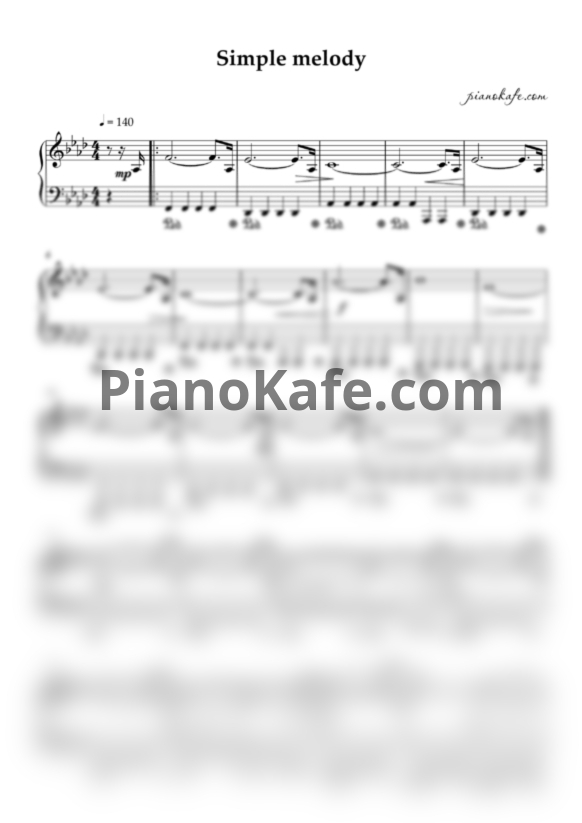 Ноты Pedro Camacho - Simple melody to James Horner - PianoKafe.com