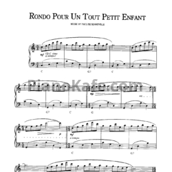 Ноты Richard Clayderman - Rondo pour un tout petit enfant - предпросмотр